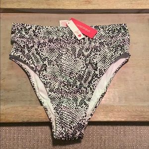 Snakeskin high keg high waist swim bottoms